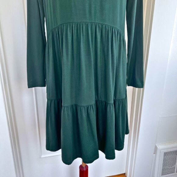 VERO MODA Green Tiered Long Sleeve Knit Dress Size M - Picture 4 of 11